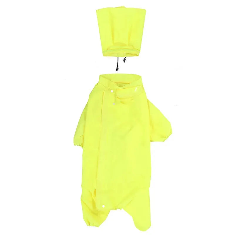 Four-legged Reflective Hooded Pet Waterproof Poncho For Medium And Large Dogs - Bellarte Enchanté Four-legged Reflective Hooded Pet Waterproof Poncho For Medium And Large Dogs